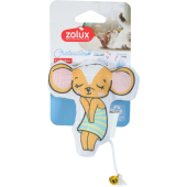 Котешка играчка CHATOUILLE TOY MOUSE DRESS мишка с рокля, камбанка и котешка трева 12см